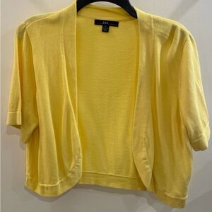 R&K Yellow Short Sleeve Cardigan Women Size XL